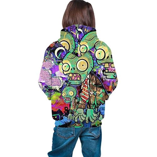 Plants vs Zombies Hoodies - 3D Print Pullover Gaming Hoodie for Teens