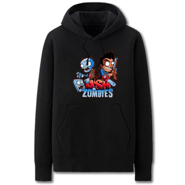 Plants vs. Zombies Hoodies - Solid Color Plants vs. Zombies Cartoon Style Fleece Hoodie