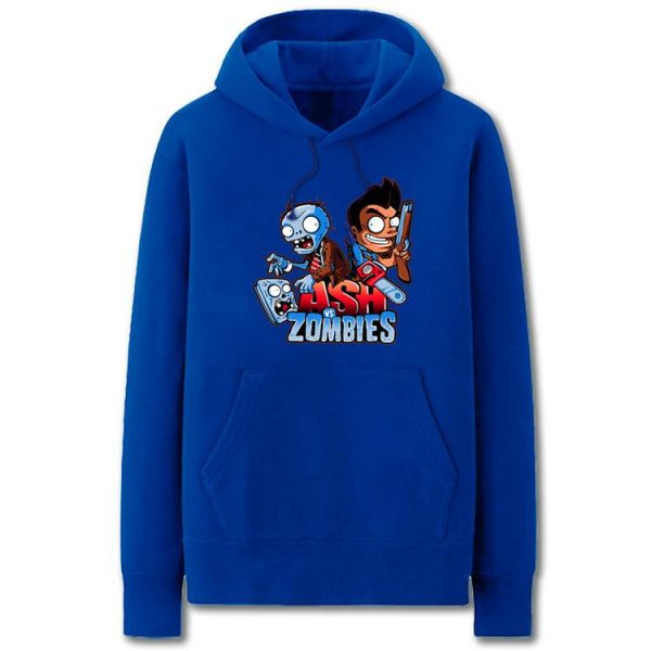 Plants vs. Zombies Hoodies - Solid Color Plants vs. Zombies Cartoon Style Fleece Hoodie