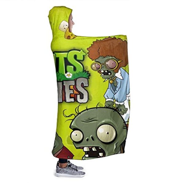 Plants Vs. Zombies Hooed Blankets - 3D Print Wearable Blanket Hoodie