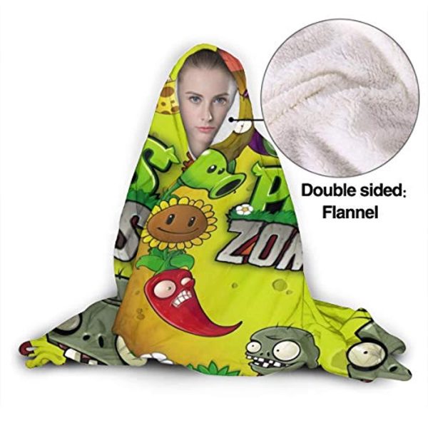 Plants Vs. Zombies Hooed Blankets - 3D Print Wearable Blanket Hoodie