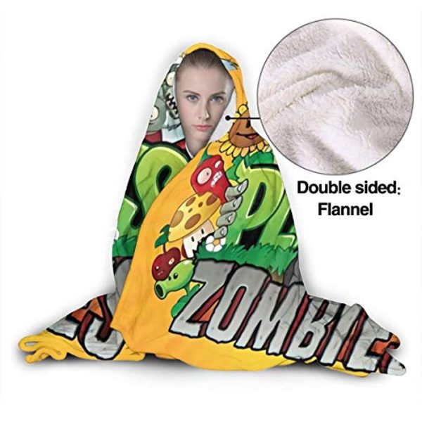 Plants Vs. Zombies Hooed Blankets - 3D Print Wearable Blanket Hoodie