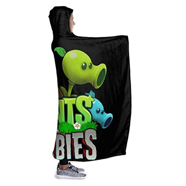 Plants Vs. Zombies Hooed Blankets - 3D Print Wearable Blanket Hoodie