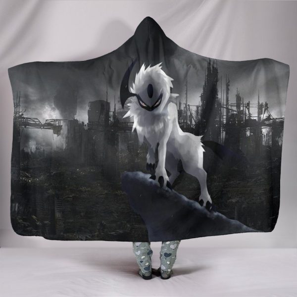 Pokemon Absol Hooded Blanket - Glare Grey Blanket