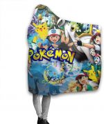 Pokemon Anti-Pilling Hooded Blankets - Anime Fleece Throw Blankets Cloak