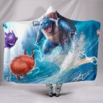 Pokemon Blastoise Hooded Blanket - Wave Geek Blue Blanket