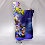 Pokemon Hooded Blanket - Group Picture Blue Blanket