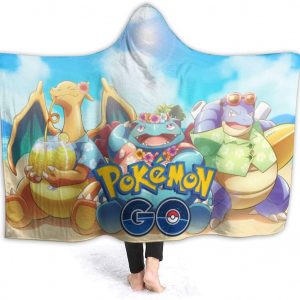 Pokemon Hooded Blankets - Anti-Pilling Fleece Throw Blankets Cloak