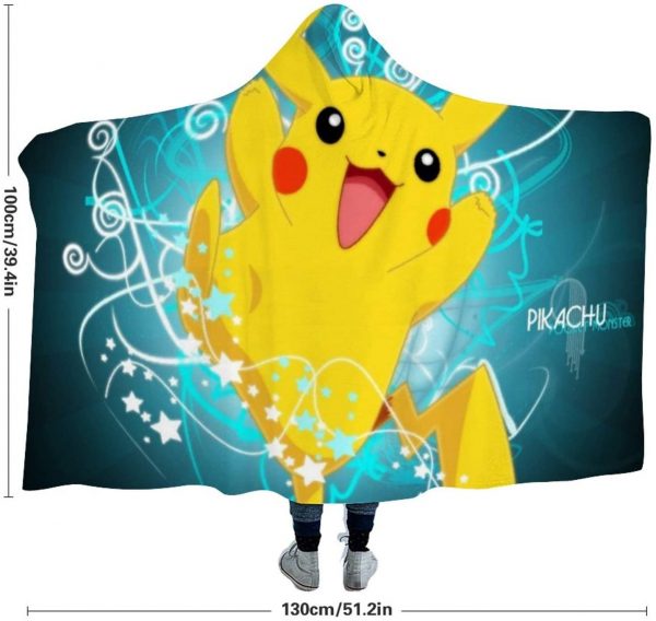 Pokemon Hooded Blankets - Warm Throw Blankets