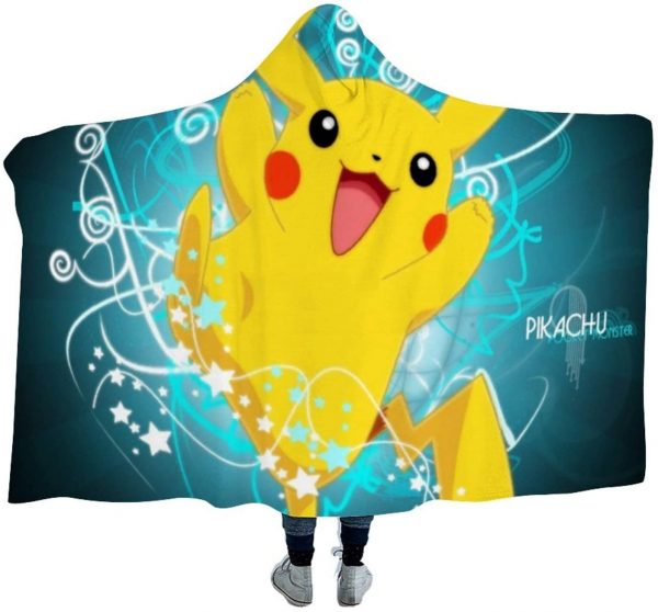 Pokemon Hooded Blankets - Warm Throw Blankets