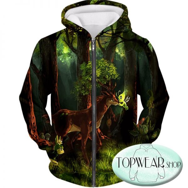 Pokemon Hoodies - Cute Pokemon Celebi 3D Hoodie
