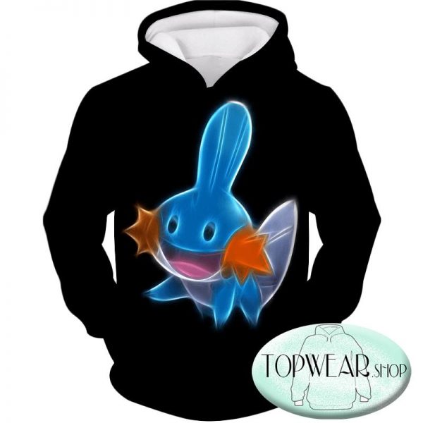 Pokemon Hoodies - Cute Pokemon Mudkip Zip Up Hoodie