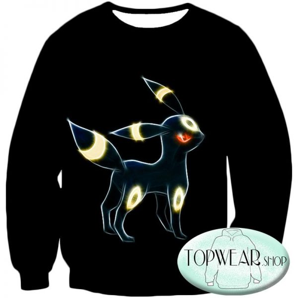 Pokemon Hoodies - Eevee Dark Pokemon Evolution 3D Zip Up Hoodie