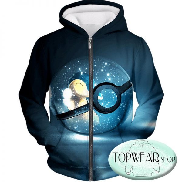 Pokemon Hoodies - Fire Pokemon Cyndaquil Pokeball 3D Hoodie