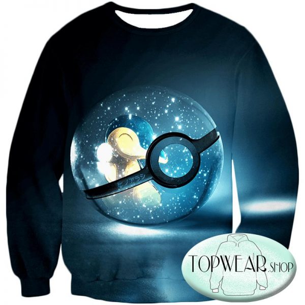 Pokemon Hoodies - Fire Pokemon Cyndaquil Pokeball 3D Hoodie