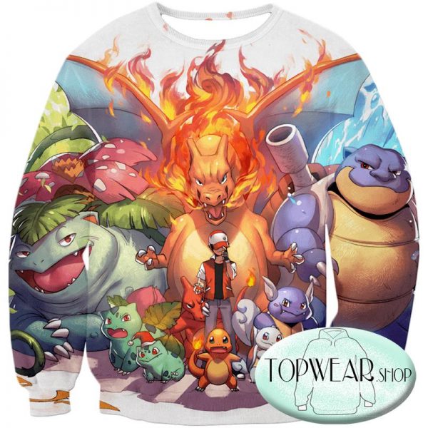 Pokemon Hoodies - First Generation Pokemons 3D Hoodie