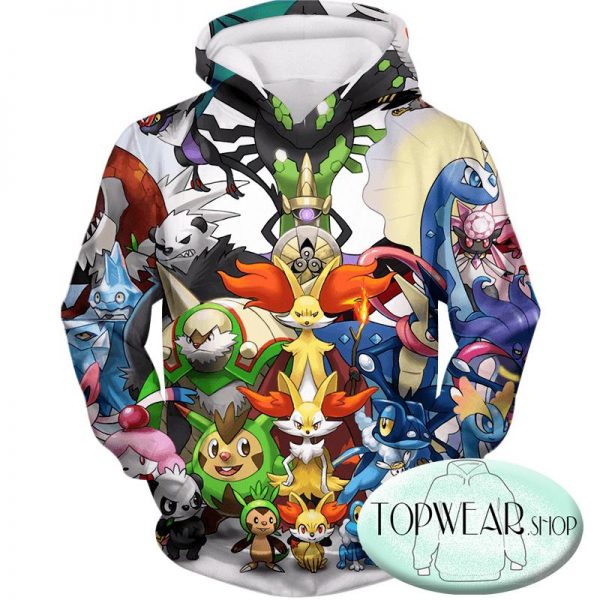 Pokemon Hoodies - Pokemon X and Y Series All in One Zip Up Hoodie