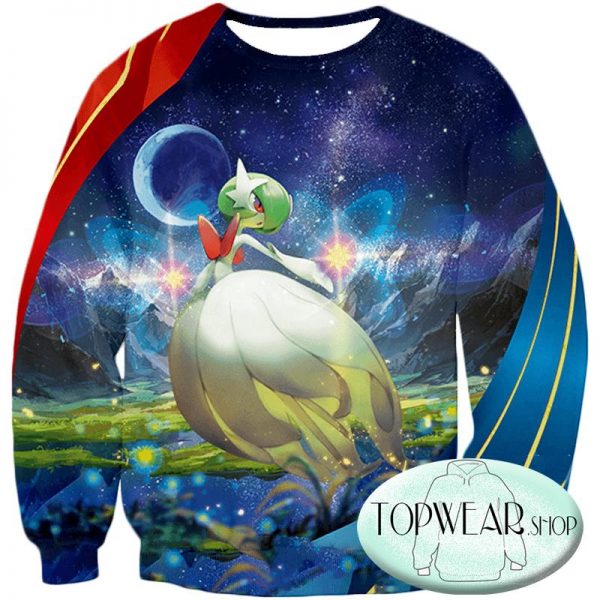 Pokemon Hoodies - Psychic Fairy Pokemon Mega Gardevoir Zip Up Hoodie