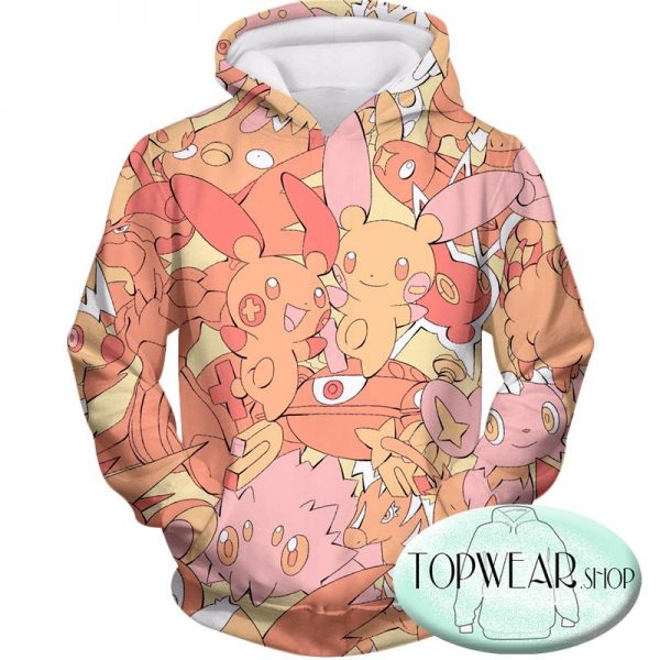 Pokemon Hoodies - Super Cute Thunder Type Pokemons Zip Up Hoodie