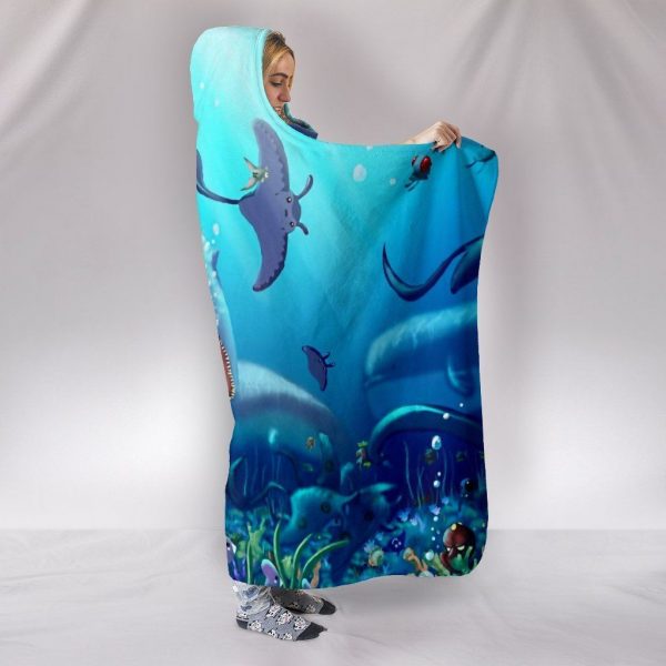 Pokemon Kyogre Hooded Blanket - Deep Sea Tour Blue Blanket