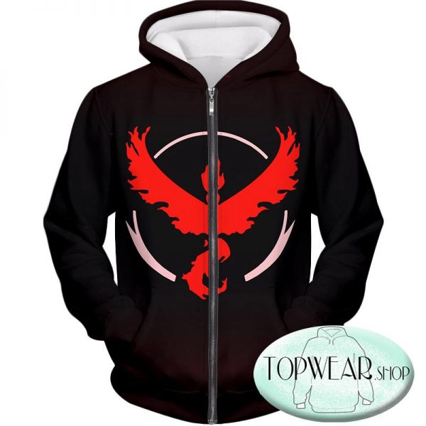 Pokemon Sweatshirts - Go Team Valor Moltres Logo Sweatshirt