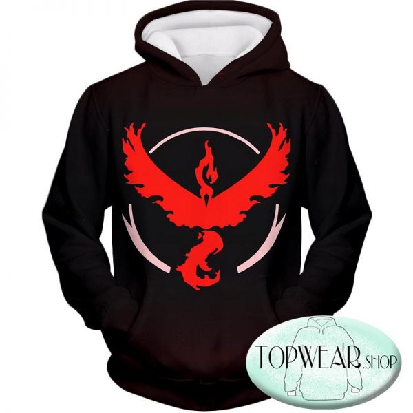 Pokemon Sweatshirts - Go Team Valor Moltres Logo Sweatshirt