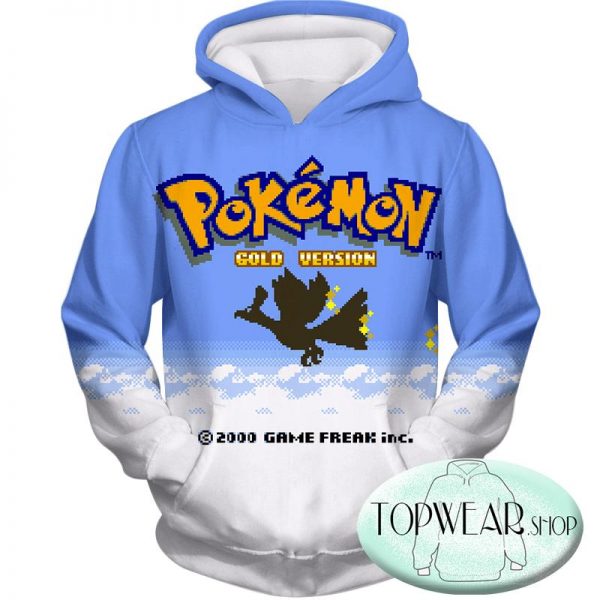 Pokemon Sweatshirts - Pokemon Gold Version Game Sweatshirt