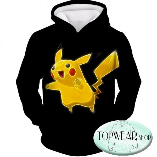 Pokemon Sweatshirts - Pokemon Pikachu Cool Black Sweatshirt