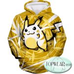 Pokemon Sweatshirts - Thunder Pokemon Raichu Yellow Sweatshirt