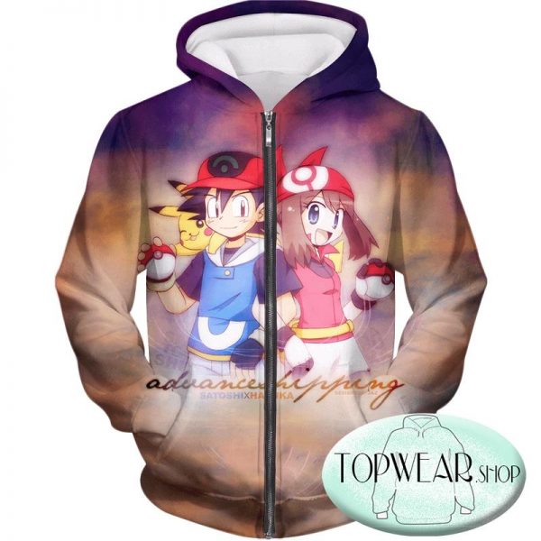 Pokemon Sweatshirts - Trainers Ash and May Sweatshirt