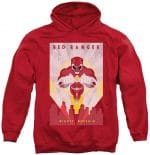 Power Rangers Sweatshirts - Mens Red Deco Pullover Hoodie