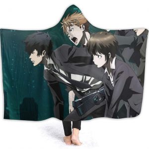 Psycho-pass Fleece Flannel Hooded Blankets - Anime Travel Blankets