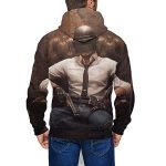 PUBG Hoodies - 3D Print Game Grey Zipper Jacket with Pockets