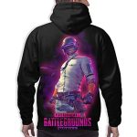 PUBG Hoodies - 3D Print Game Playerunknown's Battlegrounds Black Pullover with Pockets