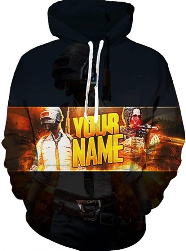 PUBG Hoodies - 3D Print Game Playerunknown's Battlegrounds Black Pullover with Pockets