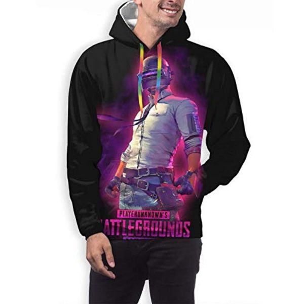 PUBG Hoodies - 3D Print Game Playerunknown's Battlegrounds Black Pullover with Pockets