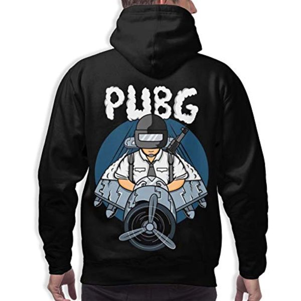 PUBG Hoodies - 3D Print Game Playerunknown's Battlegrounds Cartoon Character Black Pullover with Pockets