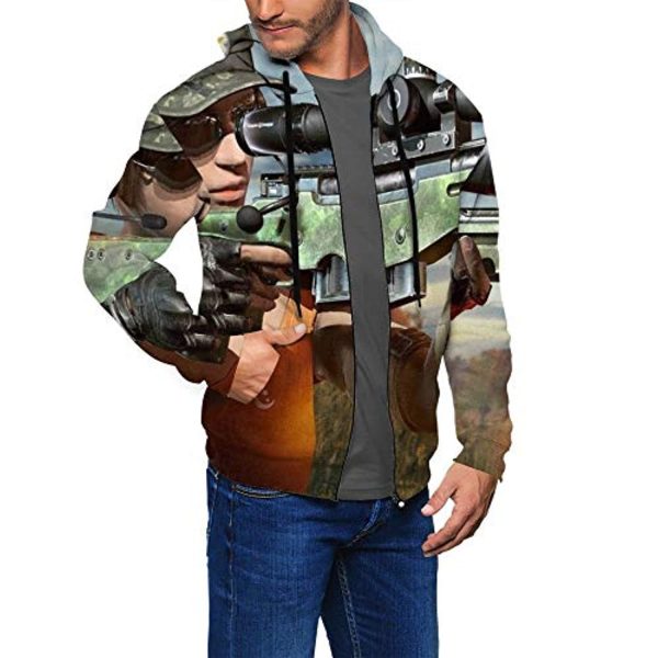 PUBG Hoodies - 3D Print Game Playerunknown's Battlegrounds Holding a Gun Pullover with Pockets
