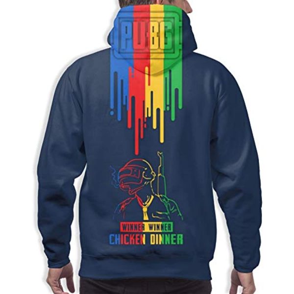 PUBG Hoodies - 3D Print Game Playerunknown's Battlegrounds Indigo Colorful Pullover with Pockets