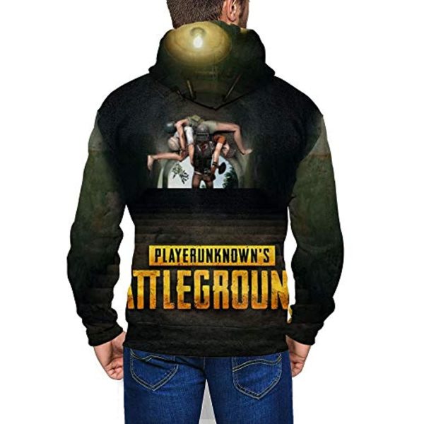 PUBG Hoodies - 3D Print Game Playerunknown's Battlegrounds Pullover with Pockets Indigo