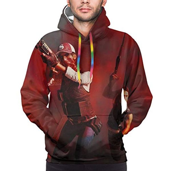 PUBG Hoodies - 3D Print Game Playerunknown's Battlegrounds Pullover with Pockets Red