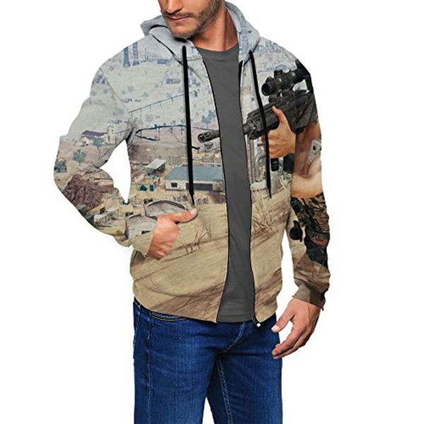 PUBG Hoodies - 3D Print Game Playerunknown's Battlegrounds Pullover with Pockets