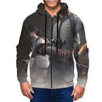 PUBG Hoodies - 3D Print Game Playerunknown's Battlegrounds Pullover with Pockets Grey