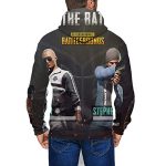 PUBG Hoodies - 3D Print Game Playerunknown's Battlegrounds Pullover with Pockets Black
