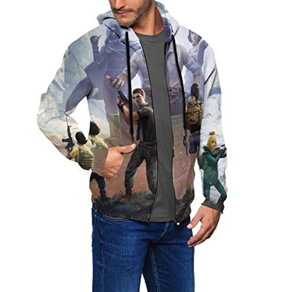 PUBG Hoodies - 3D Print Game Playerunknown's Battlegrounds Zipper Jacket with Pockets