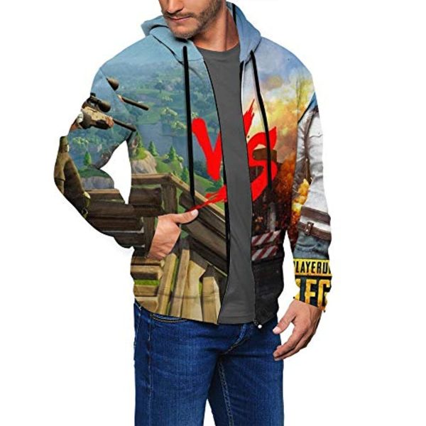 PUBG Hoodies - 3D Print Game Zipper Jacket with Pockets