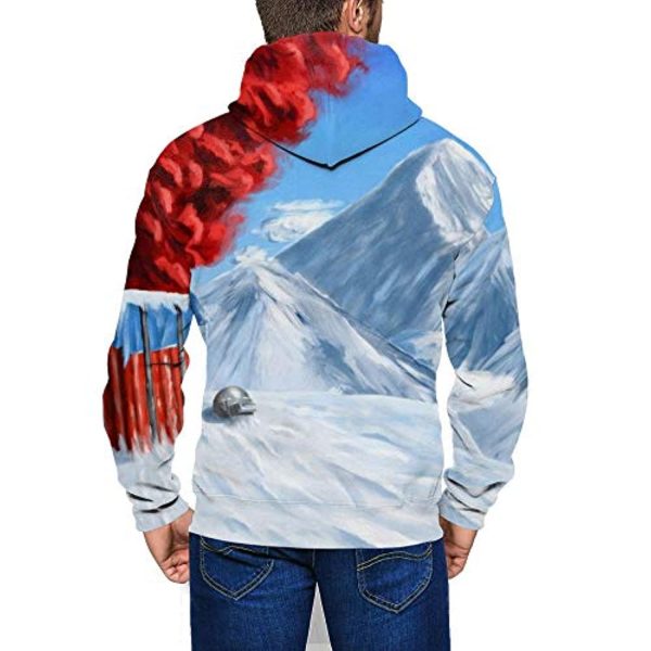 PUBG Hoodies - 3D Print White Snow Mountain Zipper Jacket with Pockets