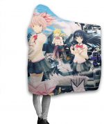 Puella Magi Madoka Magica Printed Hooded Blanket - Anime Nap Throw Printed Blanket