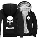 Punisher Jackets - Solid Color Punisher Movie Series Punisher Logo Sign Super Cool Fleece Jacket
