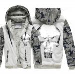 Punisher Jackets - Solid Color Punisher Movie Series Punisher Sign Battle Fatigues Super Cool Fleece Jacket